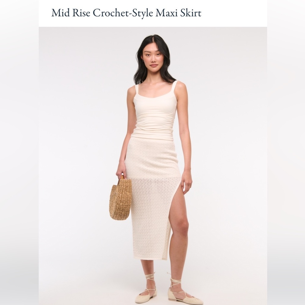 ABERCROMBIE NWT Crochet-Style Maxi Skirt size Small